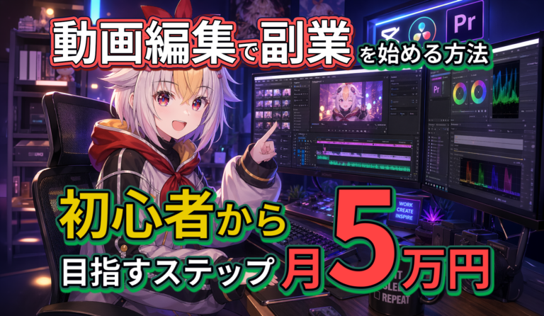 動画編集で副業を始める方法｜初心者から月5万円を目指す具体的なステップ