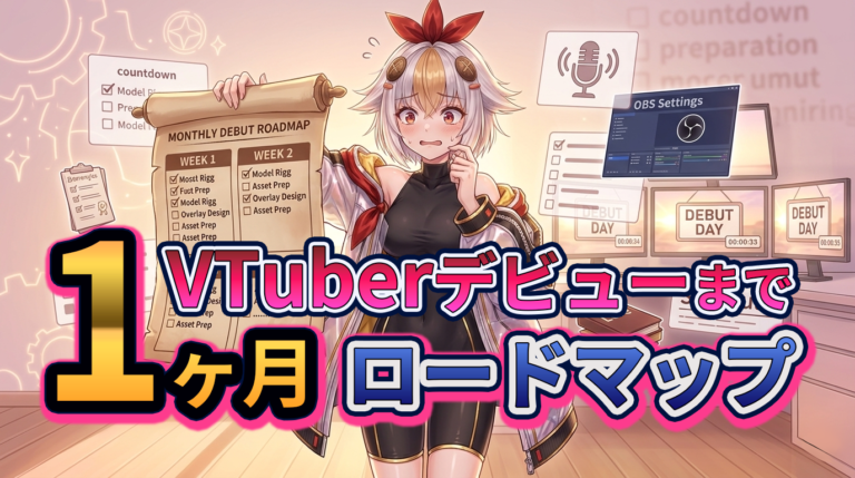 VTuberデビューまでの1ヶ月ロードマップ——週ごとにやること整理