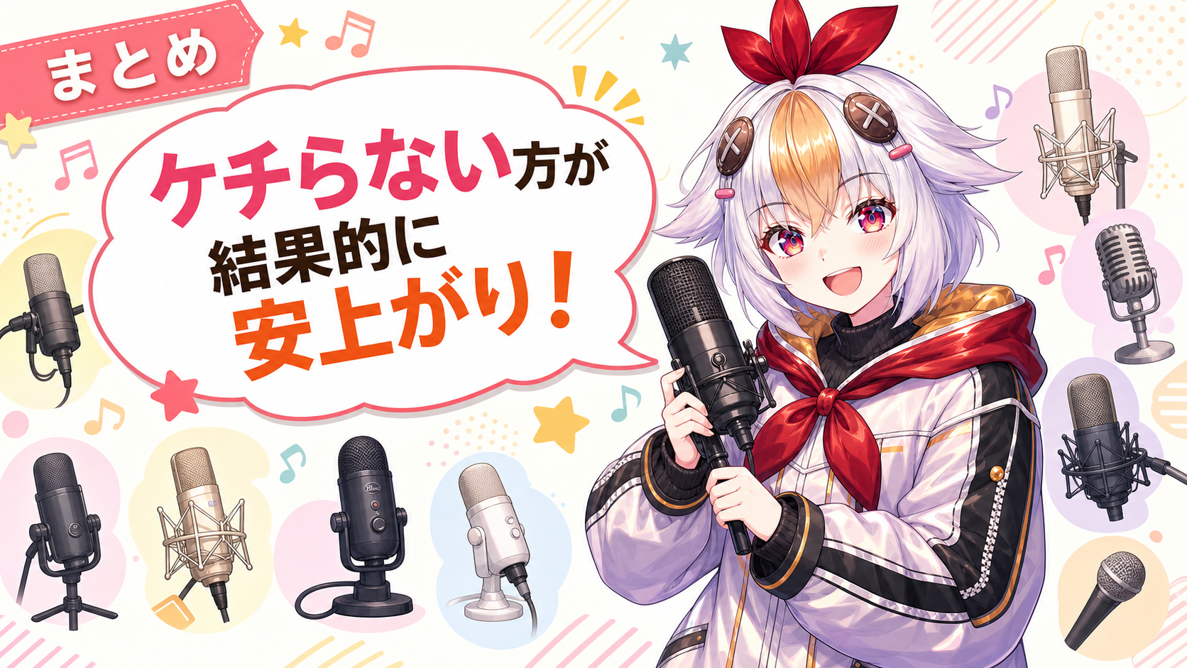 マイク選びのまとめイラスト