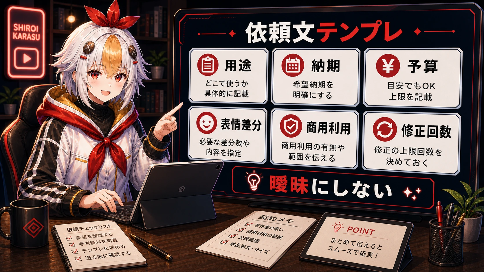 VTuberアバター外注の依頼文テンプレート