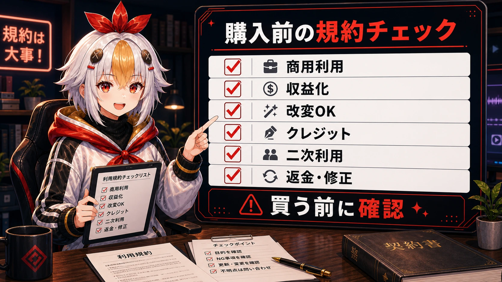 VTuberアバター購入前の規約チェック