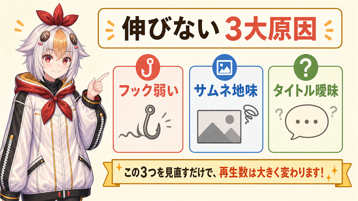 Shortsが伸びない3つの原因