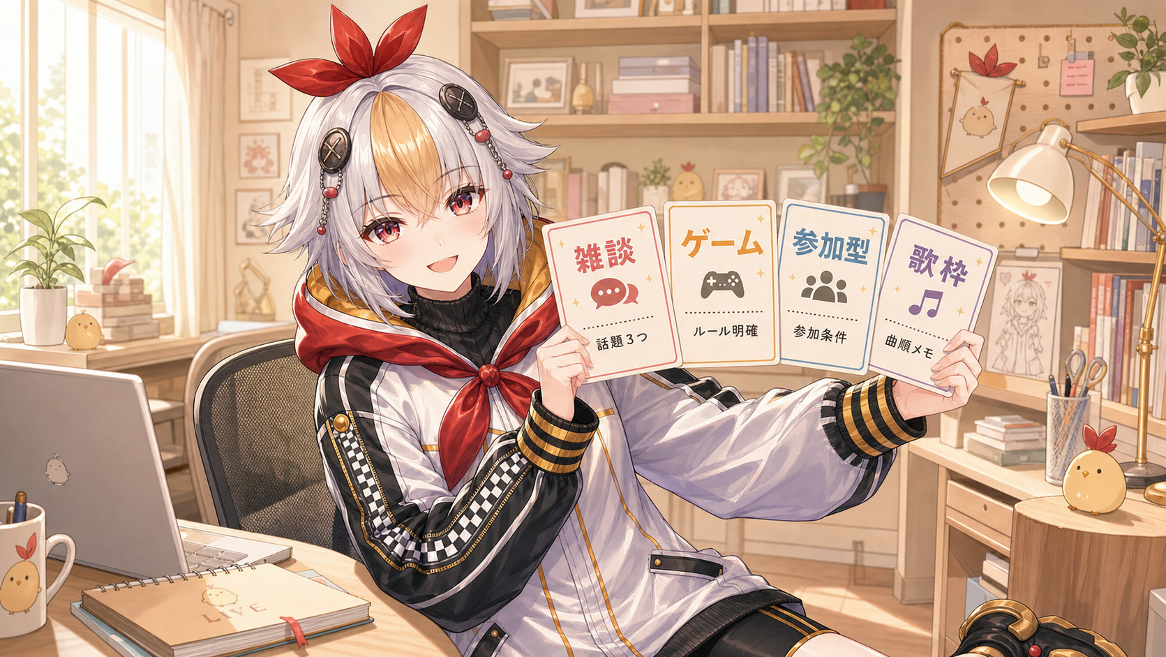 配信タイプ別に足したい一文の比較図解 雑談・ゲーム・参加型・歌枠それぞれの追加例