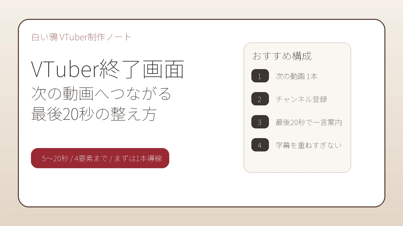 Hero image for a VTuber guide about YouTube end screens and end cards