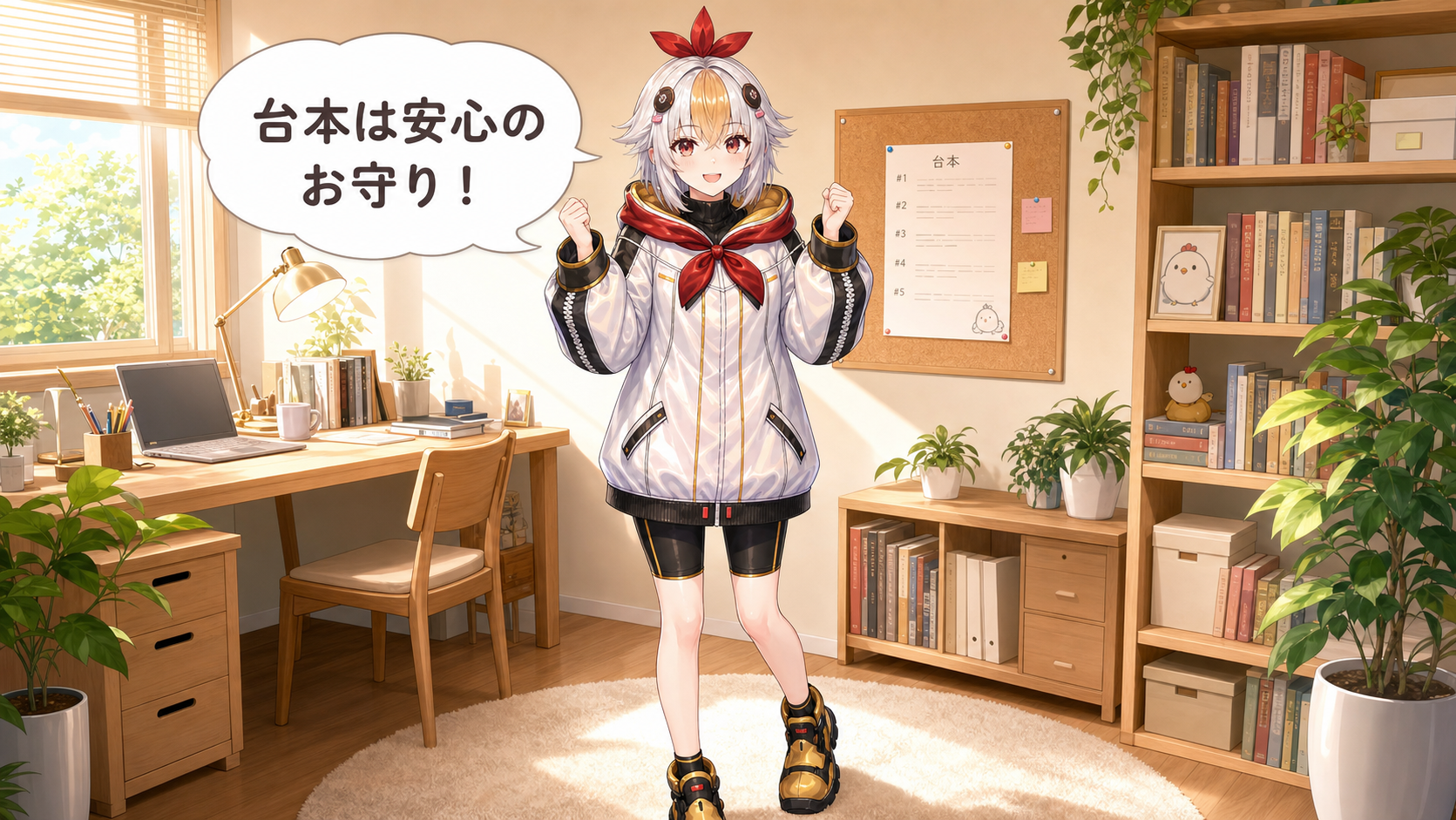まとめ：台本は安心のお守り！と話すこっこちゃん
