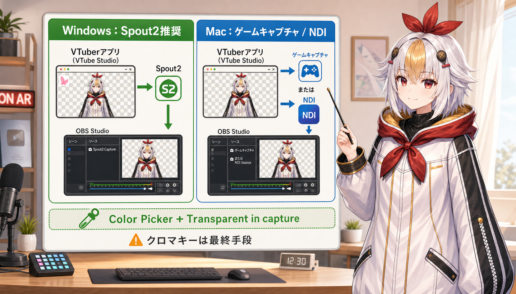 WindowsとMacでVTube Studioを透過表示する方法