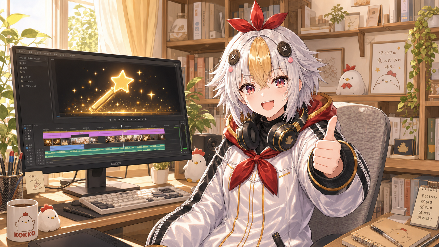 AIツールで編集を時短するこっこちゃん