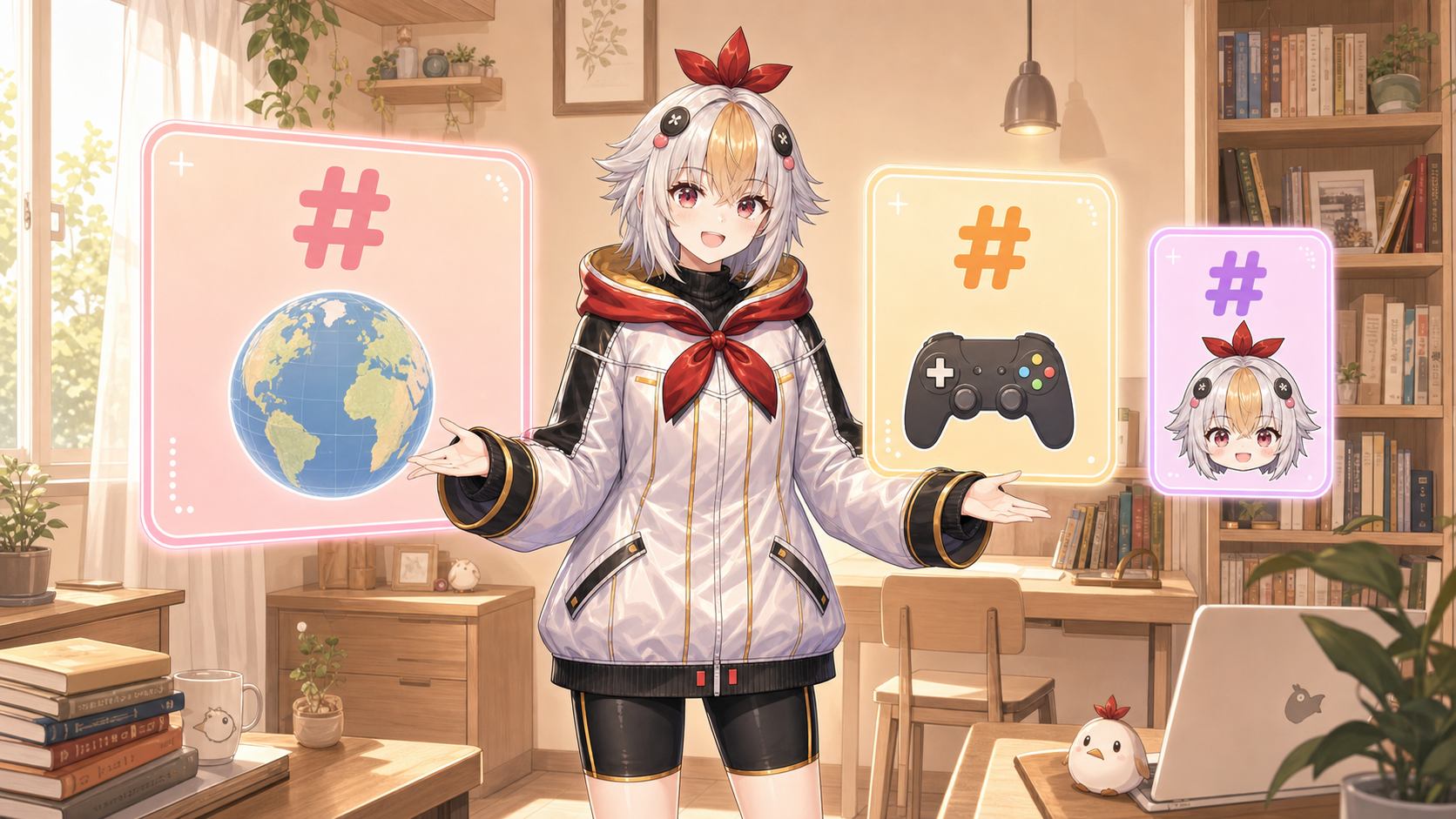 広いタグ・具体タグ・自分タグの3種類のイラスト