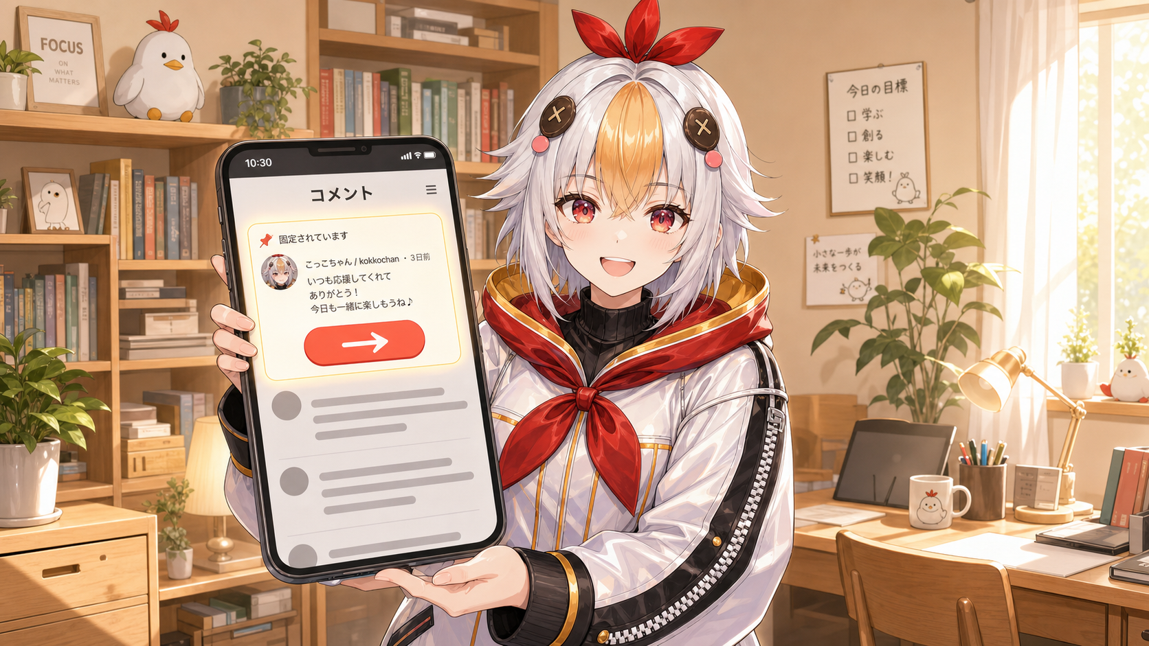固定コメントで次の行動を1つに絞るイラスト