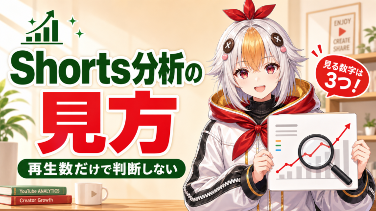 YouTube StudioでVTuberのShortsを分析する見方｜再生数だけで判断しない