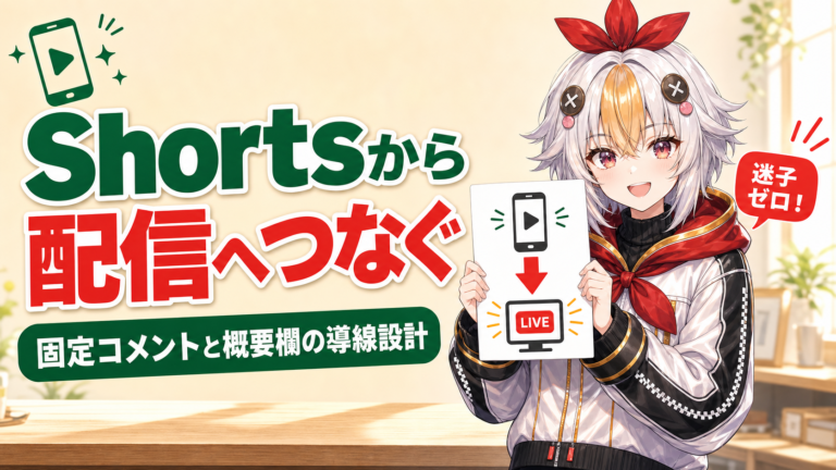 Shortsから配信に来てもらう導線設計｜個人VTuberの固定コメントと概要欄