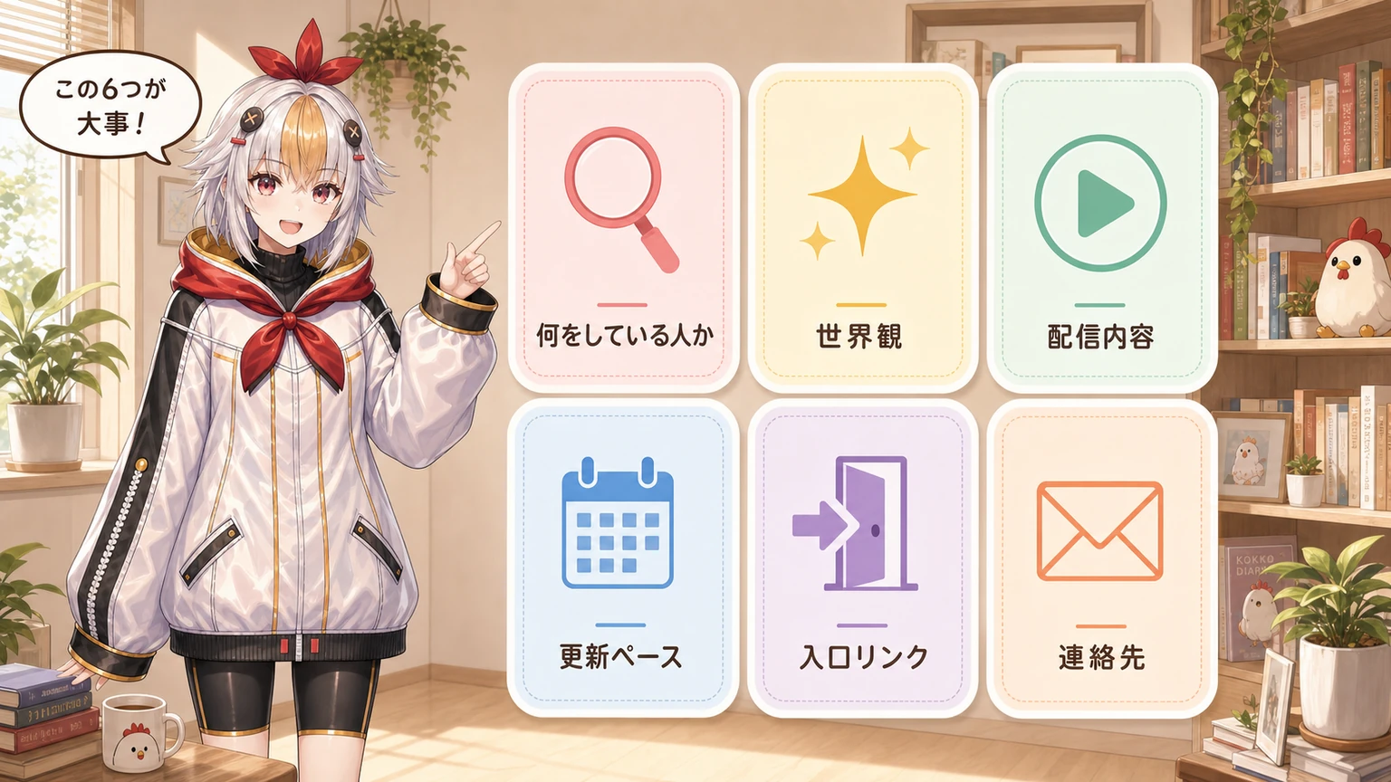 プロフィールの基本構成6要素の図解