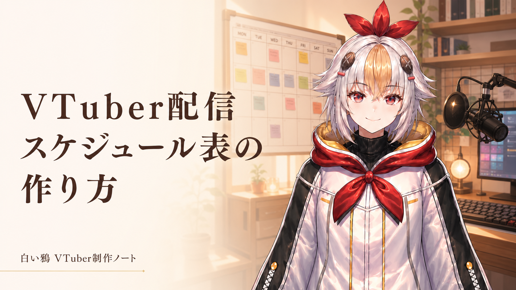 VTuber配信スケジュール表の作り方のアイキャッチ