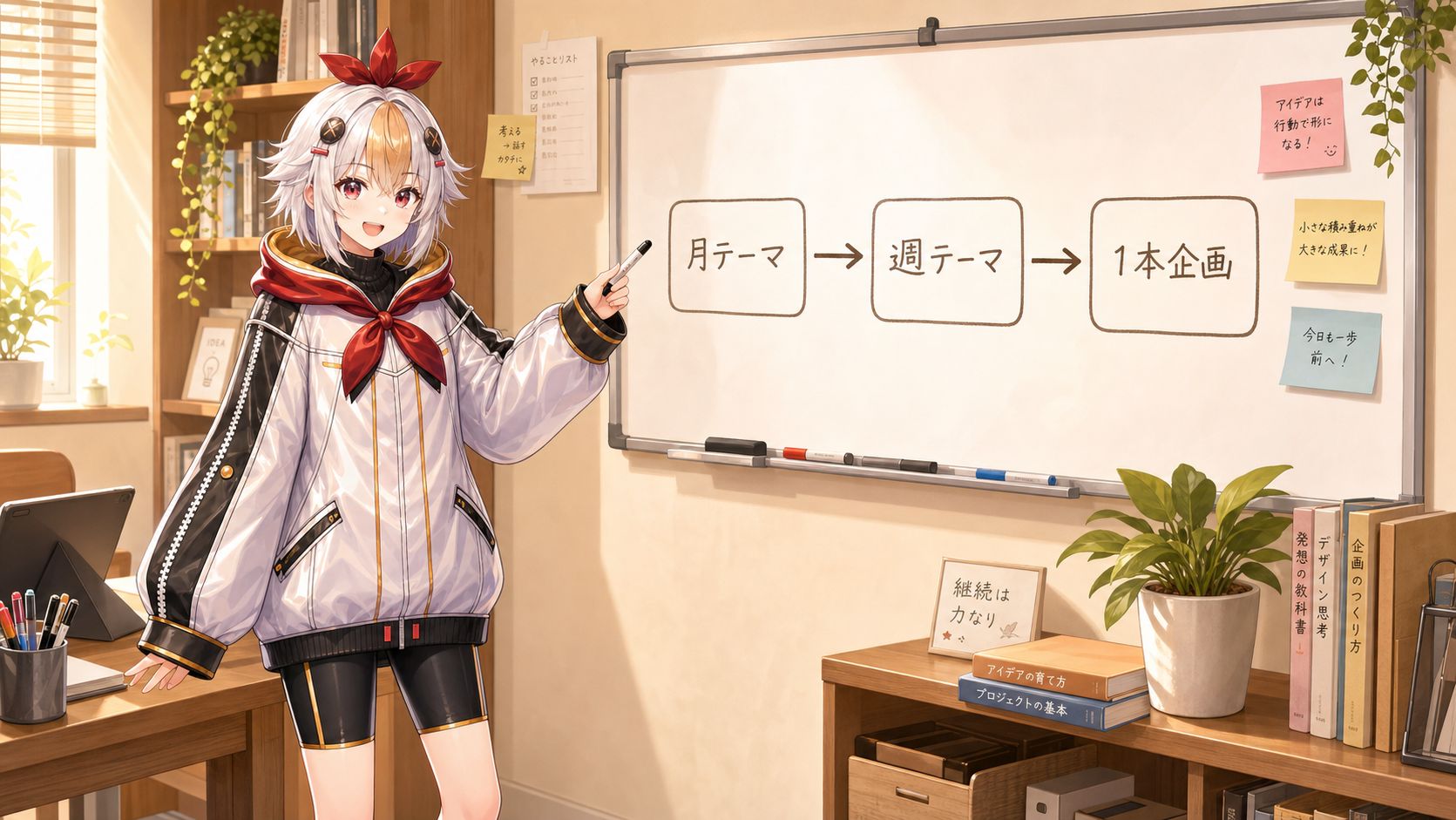 月テーマから1本企画へ落とす流れの図解
