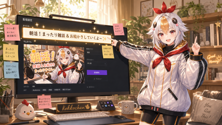 VTuber配信タイトルの付け方【2026年版】クリックされる型とNG例まとめ