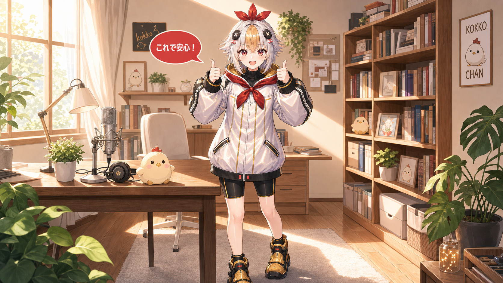 マイク設定が整って安心のこっこちゃん