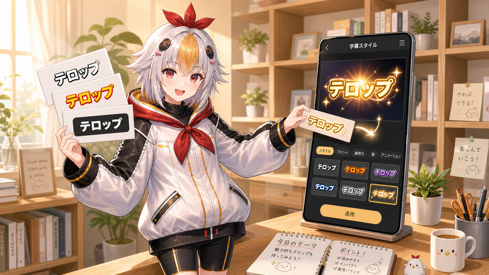 テキストスタイルをテンプレ化してテロップ作成を爆速化するこっこちゃん