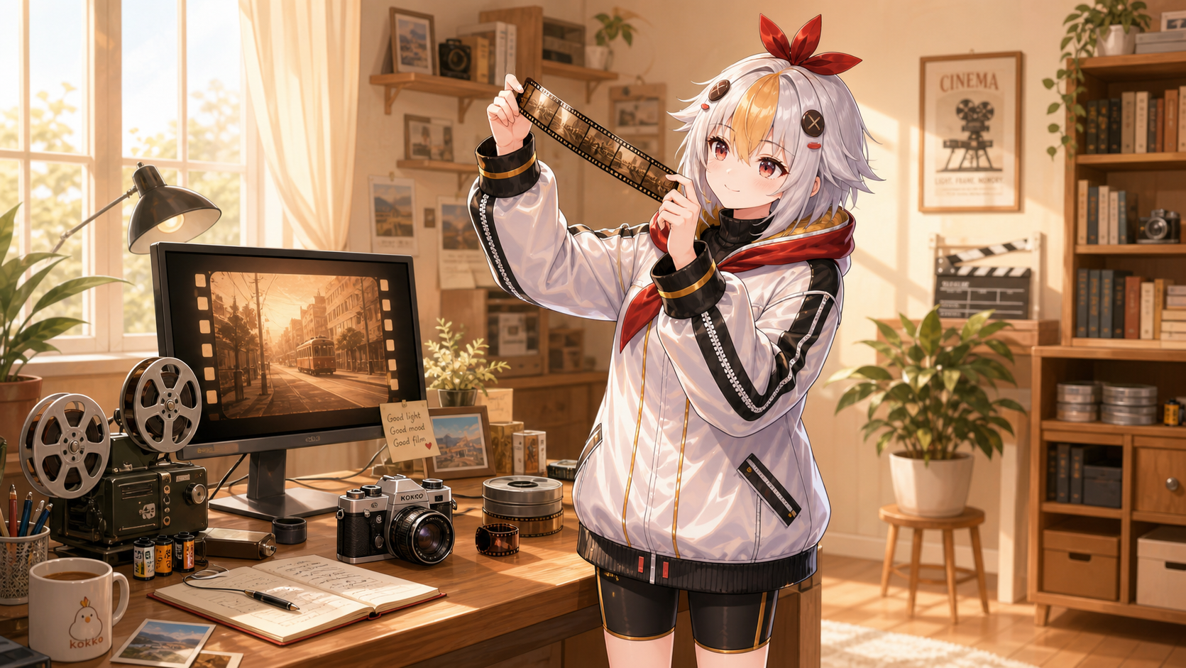 レトロフィルム風の色あせた質感のカラーグレーディング作例