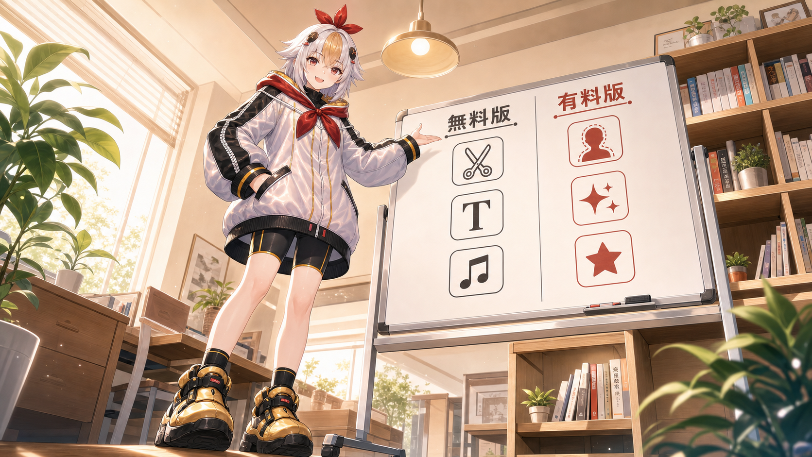 CapCut無料版と有料版でできることの違いを比較するこっこちゃん