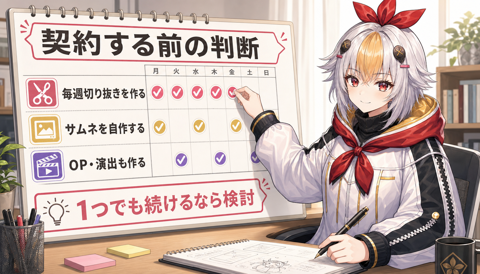 VTuberがAdobe契約前に確認する継続制作のチェック項目