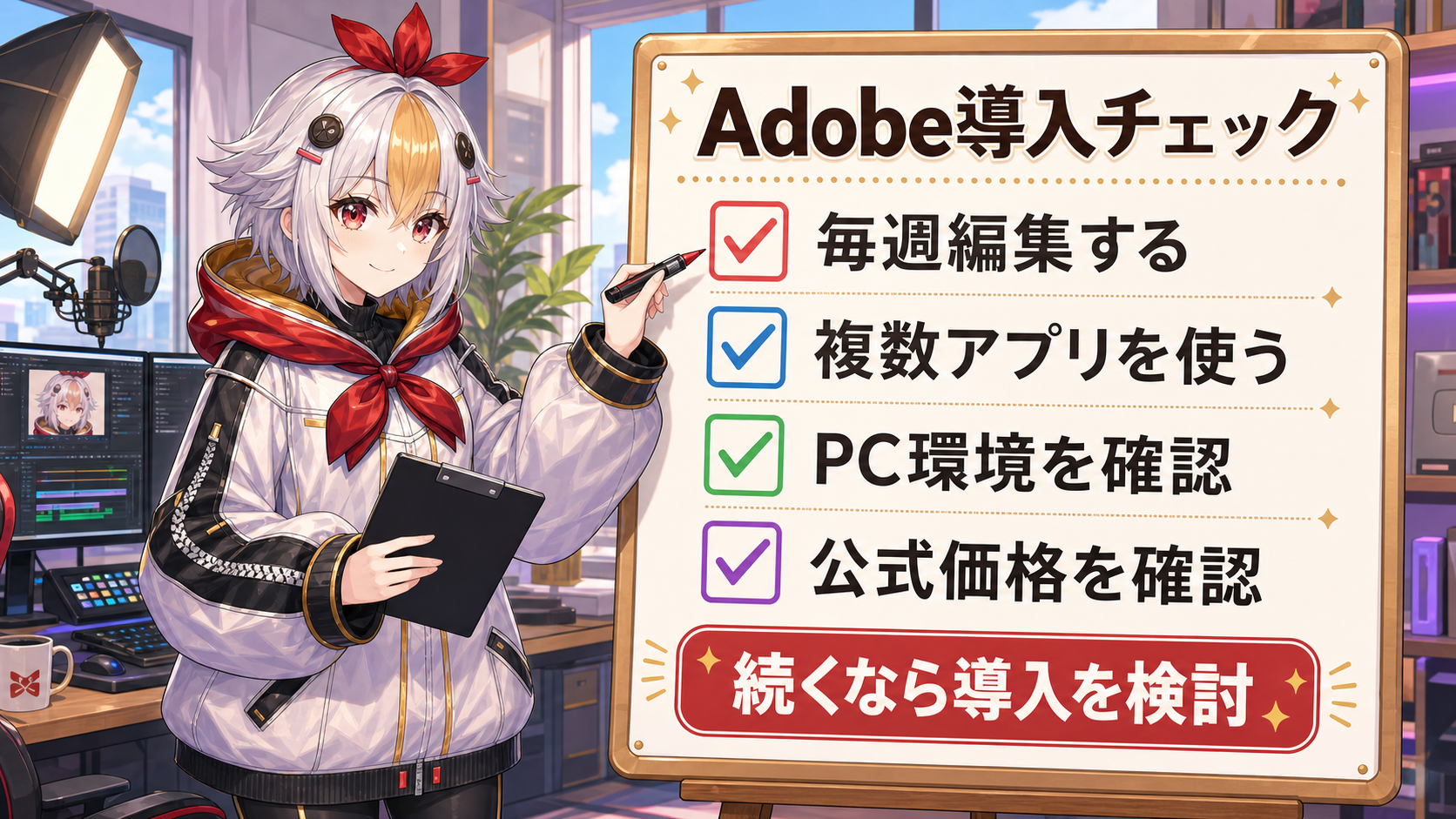 VTuberがAdobe Creative Cloud導入前に確認するチェックリスト