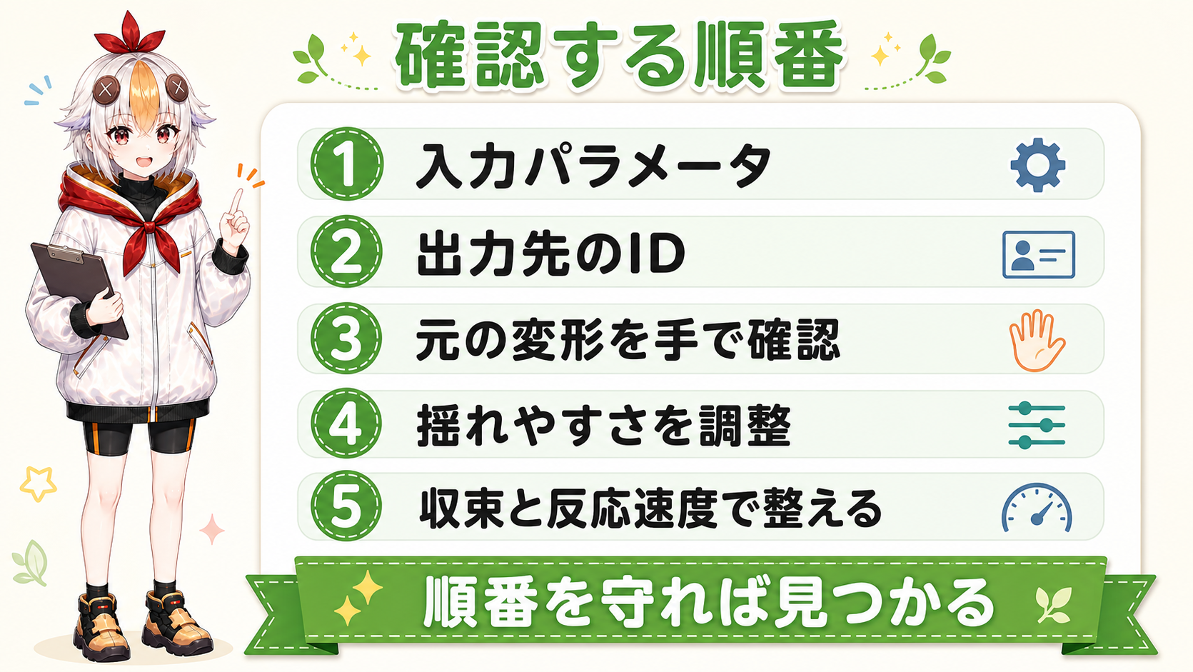 Live2D物理演算を確認する順番のチェックリスト