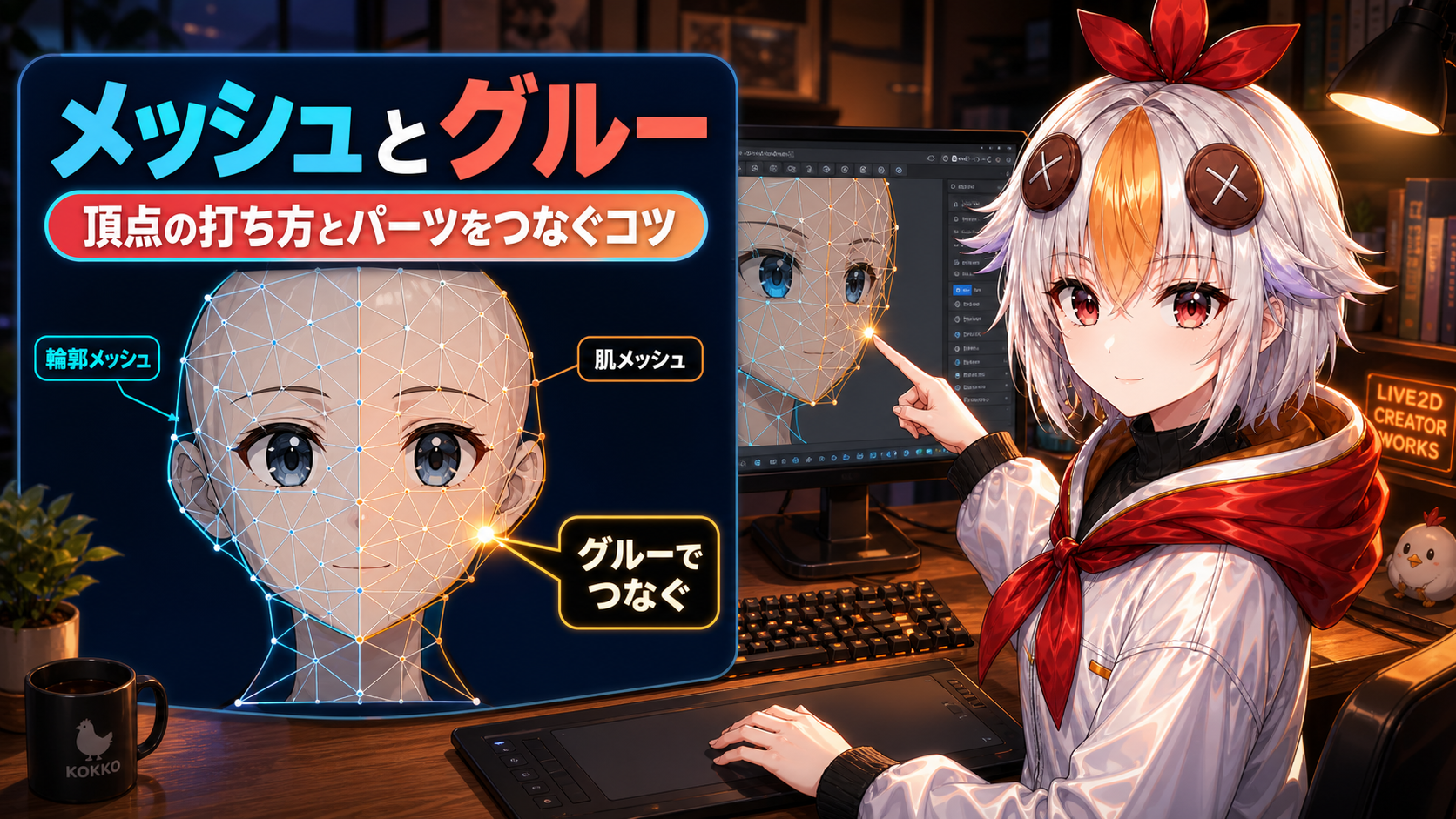 メッシュとグルーのイメージ
