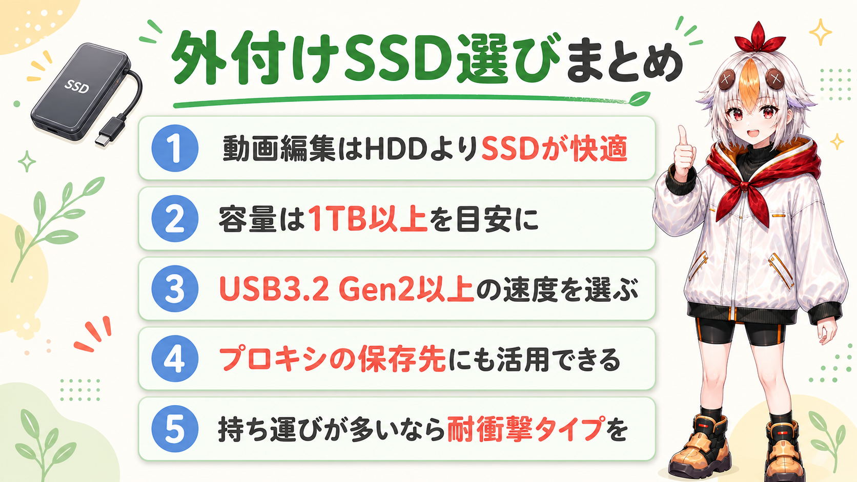 外付けSSD選びまとめ図解