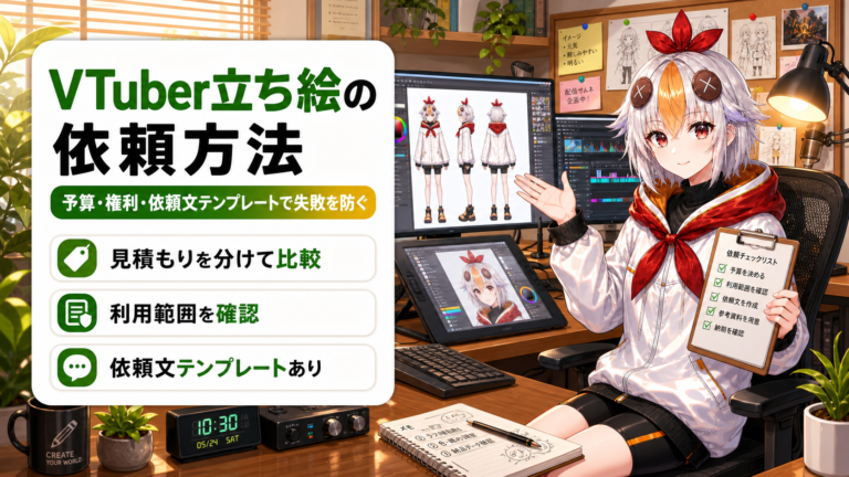VTuber立ち絵の依頼方法【2026年版】予算・権利・依頼文テンプレートで失敗を防ぐ