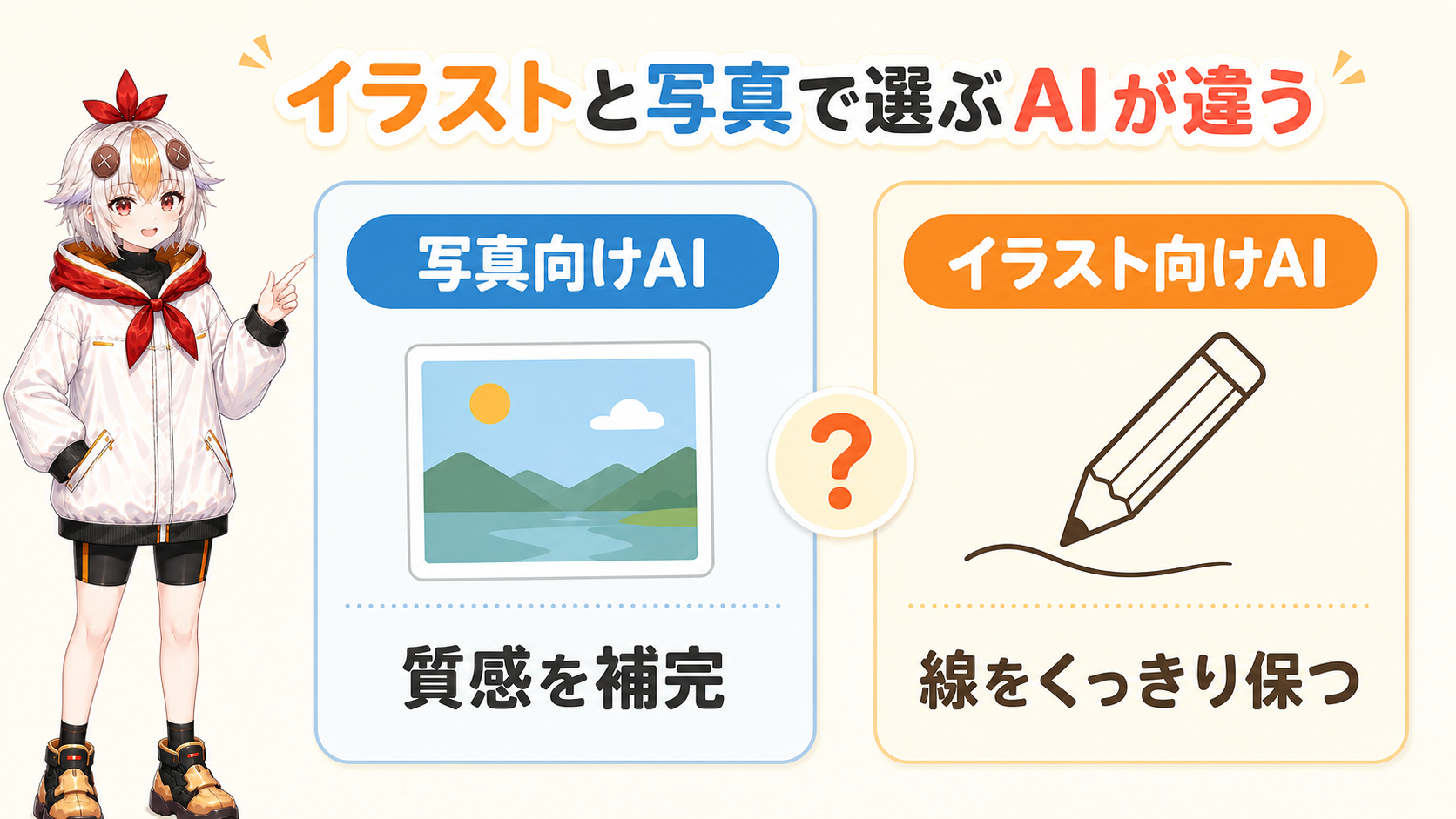写真向けAIとイラスト向けAIの違い