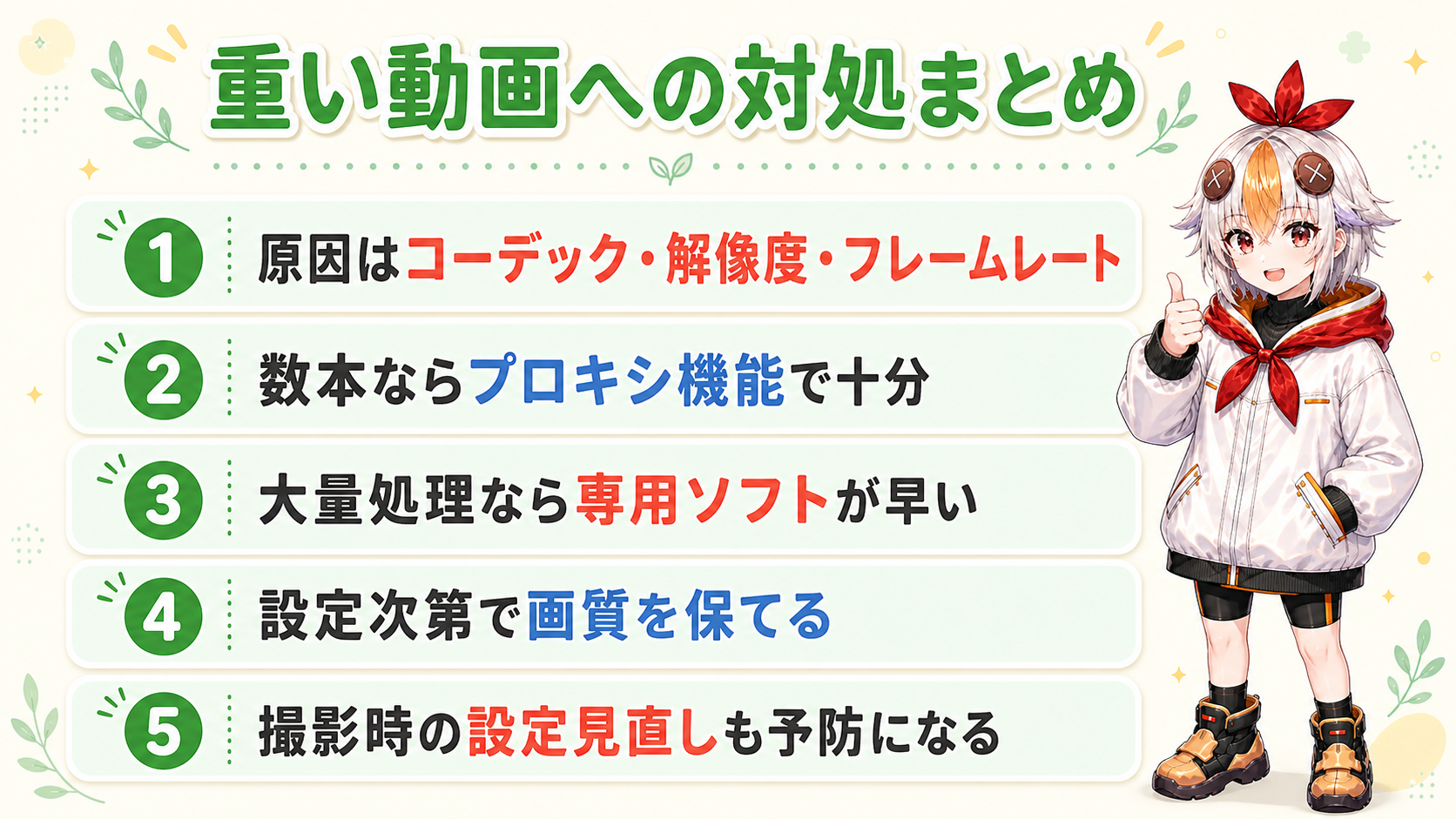 重い動画への対処まとめ図解