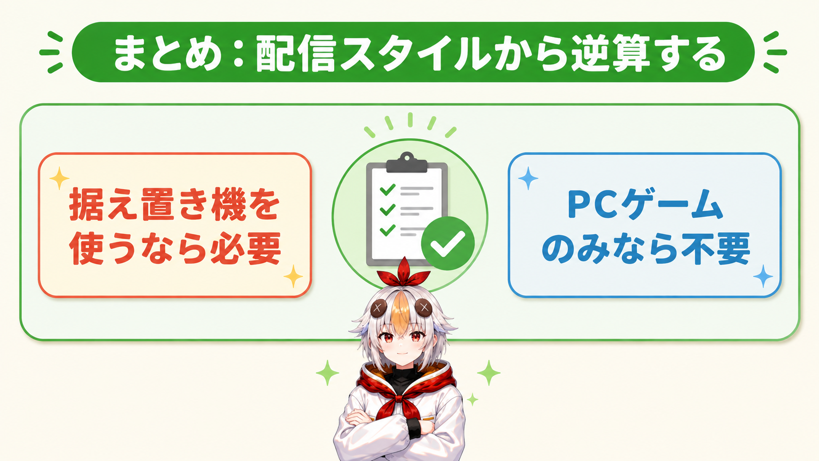 自分に必要かどうか判断がついて納得した表情のこっこちゃん