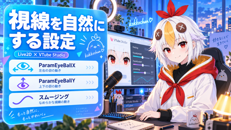 Live2Dのアイトラッキング（視線）の設定方法【2026年版】目の動きが不自然な時の直し方