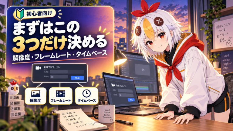 Premiere Proの新規プロジェクトとシーケンス設定の基本【2026年版・初心者向け】何を選べばいいか迷わないコツ