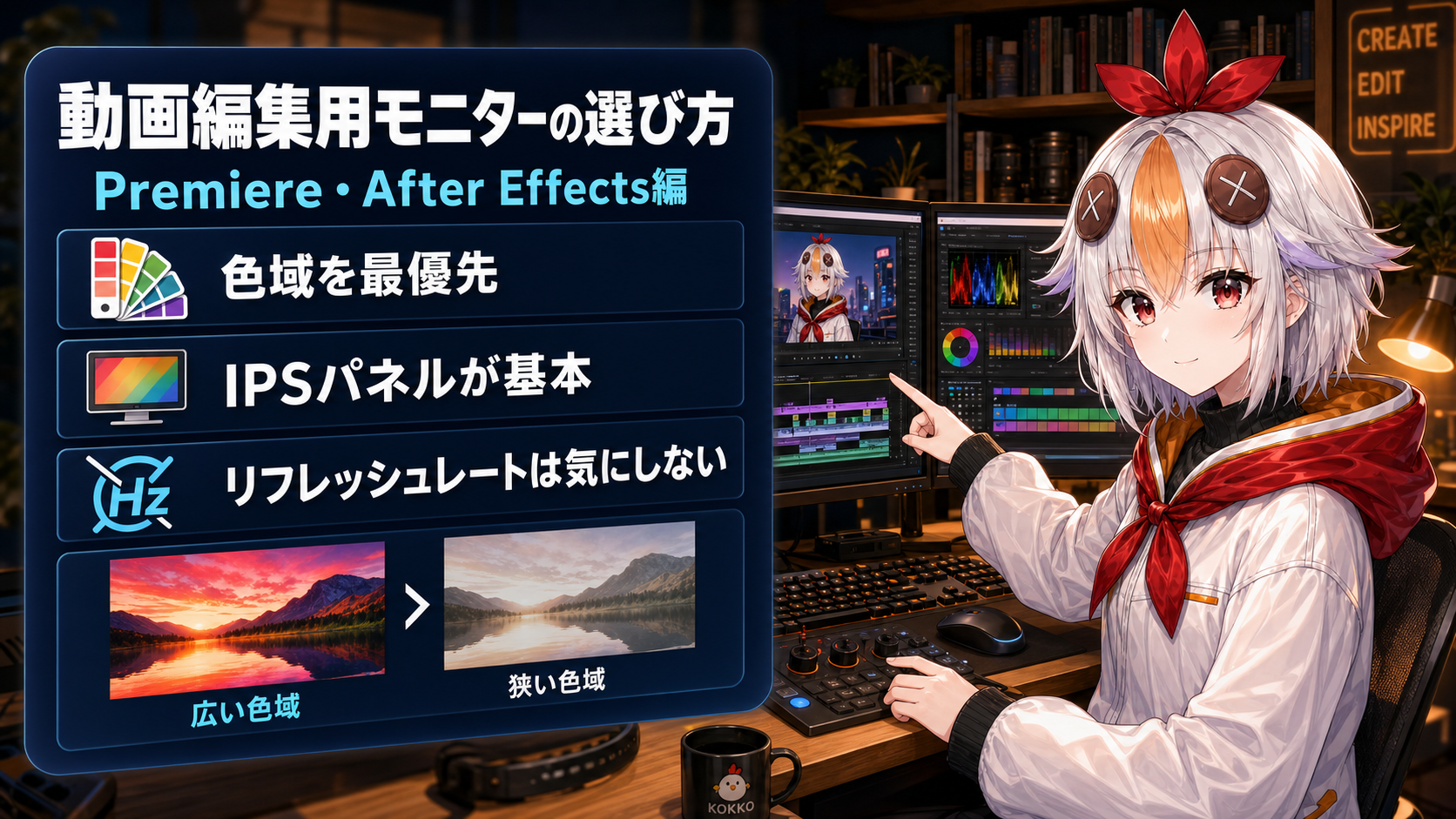 動画編集用モニターの選び方 Premiere・After Effects編