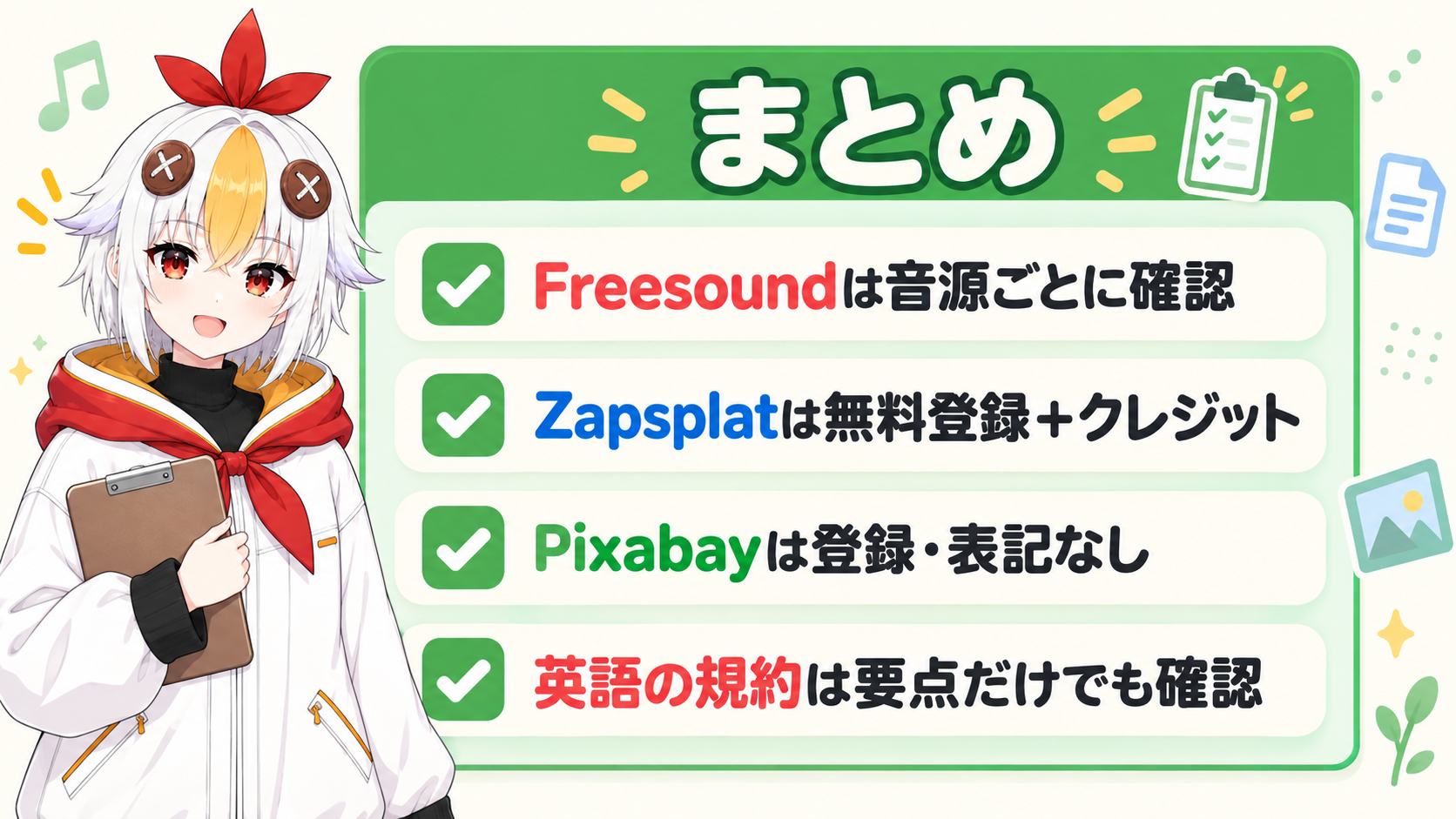 海外の無料効果音サイトのまとめを示すインフォグラフィック