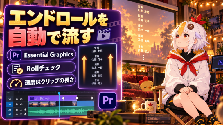 Premiere Proでロールクレジット（エンドロール）を作る方法【2026年版】