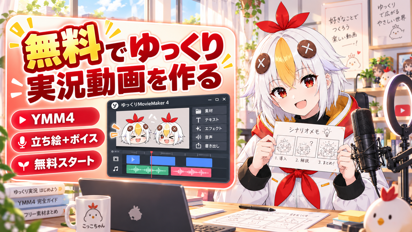 YMM4(ゆっくりMovieMaker4)の基本的な使い方を解説するアイキャッチ画像